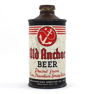 Old Anchor Beer Cone Top 175-24 RARE. Brewer/Business Name: Brackenridge Brewing Co. 