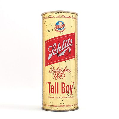 Schlitz Tall Boy 24 Ounce Sta-Tab 173-3. Brewer/Business Name: Jos. Schlitz Brewing Co. 