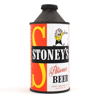 Stoneys Pilsener Beer Cone Top 186-10. Brewer/Business Name: Jones Brewing Co., Smithton, 