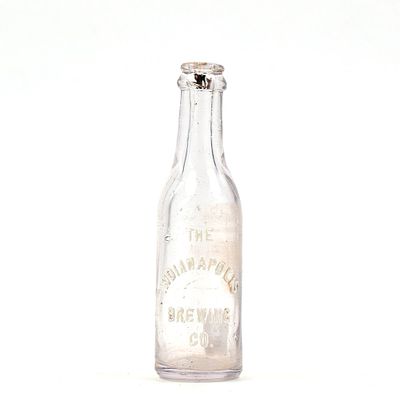 Indianapolis Brewing Pre-Prohibition Embossed Mini Bottle. Brewer/Business Name: Indianapolis 