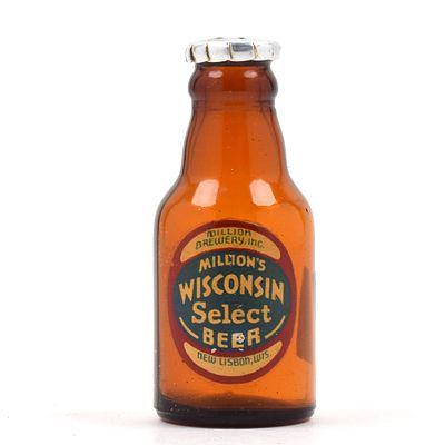 Million Wisconsin Select Beer 1930s Mini Bottle Salt-pepper Shaker. Brewer/Business Name: 