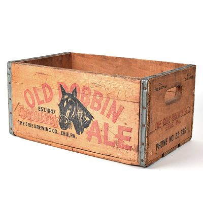 Old Dobbin Ale Koehler Beer 1940s Wood Crate. Brewer/Business Name: Erie Brewing Co., Erie, 