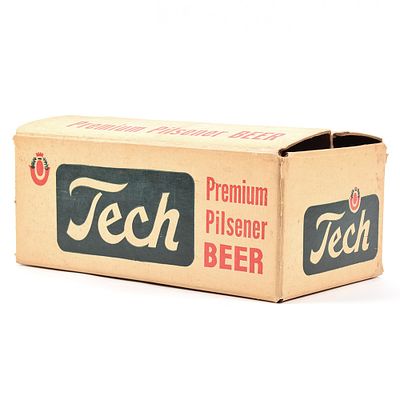 Tech Beer 1950s Cardboard Carton. Brewer/Business Name: Pittsburgh Brewing Co., Pittsburgh, 