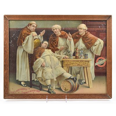 Rainier Beer Pre-Prohibition Lithograph DRUNK MONK. Brewer/Business Name: Seattle Brewing &amp; 