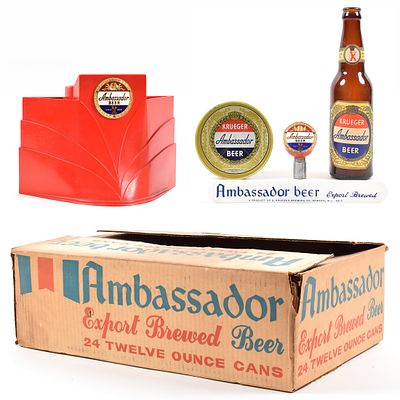 Krueger Brewing Ambassador Beer Items Lot of 6 EXCELLENT. Brewer/Business Name: G. Krueger 