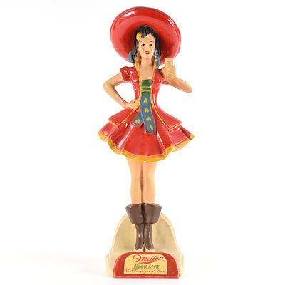 Miller High Life 1950s Chalk Back Bar Statue YELLOW FLOWER. Brewer/Business Name: Miller Brewing 