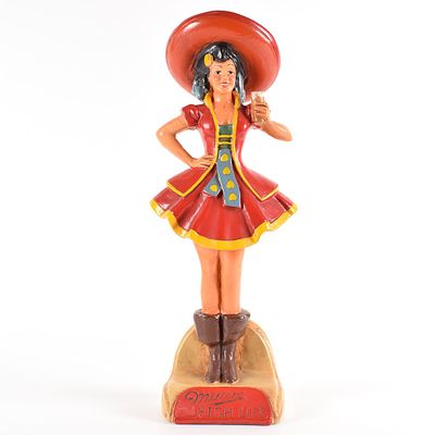 Miller High Life 1950s Chalk Back Bar Statue YELLOW FLOWER. Brewer/Business Name: Miller Brewing 