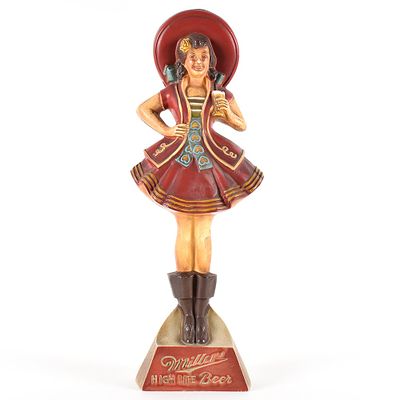 Miller High Life 1950s Plastic Back Bar Statue. Brewer/Business Name: Miller Brewing Co. 