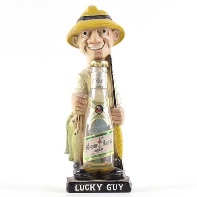 Miller High Life Beer 1950s Composition Back Bar Statue LUCKY GUY. Brewer/Business Name: Miller 