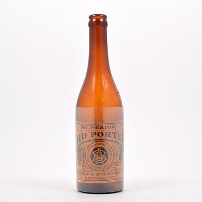 Berkshire Superior Old Porter Pre-Prohibition Bottle FDA STATEMENT BOTTOM FRONT RARE. Brewer/Busi 