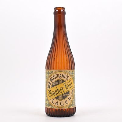 Bunker Hill Lager Beer Pre-Prohibition Fluted Bottle -RARE EXCEPTIONAL-. Brewer/Business Name: 
