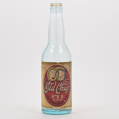 Old Chief XXX Stock Cereal Beverage Prohibition Era Bottle FALL RIVER MA. Brewer/Business Name: 