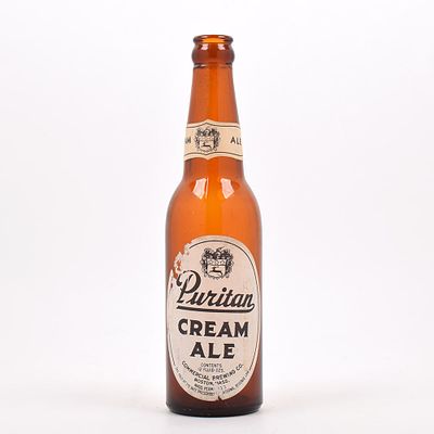 Puritan Cream Ale 1930s Bottle Commercial Brewing BOSTON. Brewer/Business Name: Commercial 