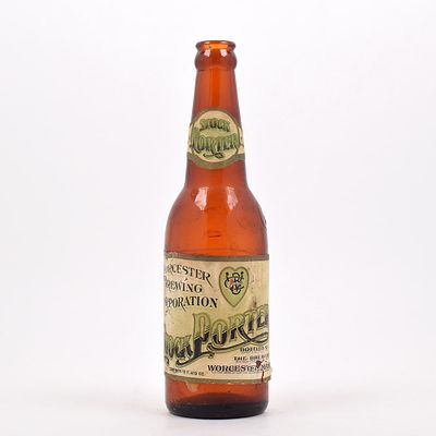 Worcester Brewing STOCK PORTER Pre-Prohibition Bottle RARE. Brewer/Business Name: Worcester 