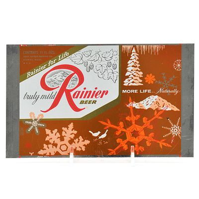 Rainier Jubilee Unrolled Set 11 Ounce Flat Top Sheet MORE LIFE Orange. Brewer/Business Name: 