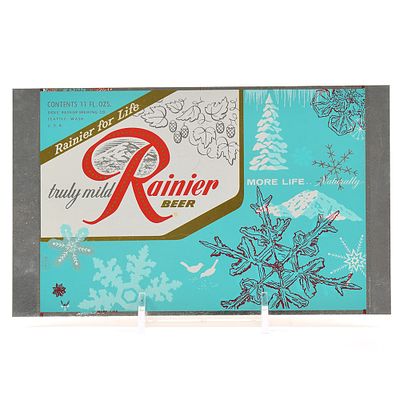 Rainier Jubilee Unrolled Set 11 Ounce Flat Top Sheet MORE LIFE Turquoise. Brewer/Business Name: 
