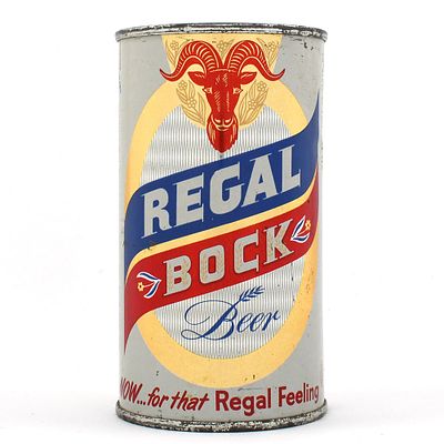 Regal Bock Beer Flat Top 121-14 SHARP. Brewer/Business Name: Regal Pale Brewing Co., San 