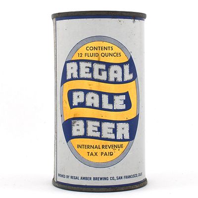 Regal Pale Beer Flat Top 120-35. Brewer/Business Name: Regal Amber Brewing Co., San Francisco 