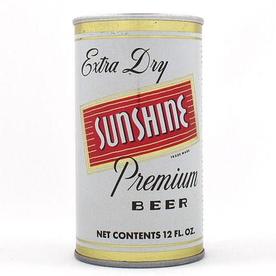 Sunshine Extra Light Premium Beer Pull Tab L129-22. Brewer/Business Name: Sunshine Brewing Co. 