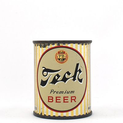 Tech Beer 8 Ounce Bank Lid Flat Top 242-19. Brewer/Business Name: Pittsburgh Brewing Co. 