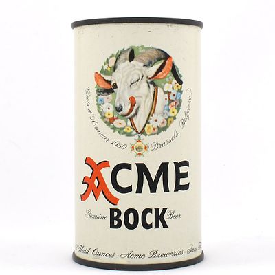 ACME Bock Beer Flat Top 29-16. Brewer/Business Name: Acme Breweries, San Francisco, 
