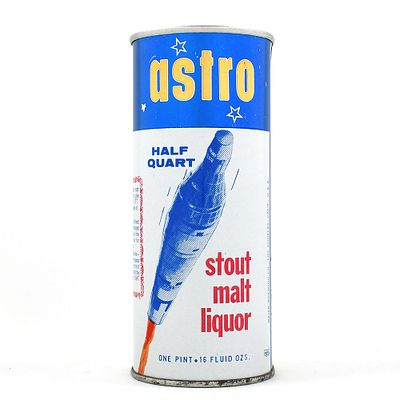 Astro Stout Malt Liquor 16 Ounce Zip Top 138-17 MINTY. Brewer/Business Name: Maier Brewing Co. 