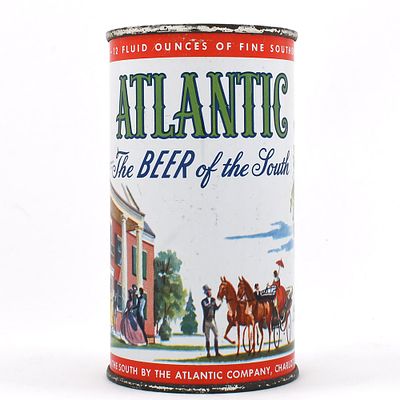 Atlantic Beer PLANTATION SCENE Flat Top 32-16 OUTSTANDING. Brewer/Business Name: Atlantic Co. 