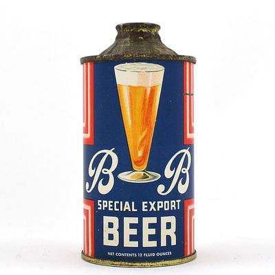 BB Special Export Beer Cone Top UNLISTED SHARP. Brewer/Business Name: Rainier Brewing Co., San 