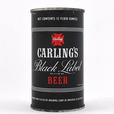 Black Label Beer Bank Lid Flat Top 38-12 SHARP. Brewer/Business Name: Brewing Corp. of America 