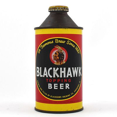 Blackhawk Topping Beer Cone Top DNCMT 4 PERCENT 152-26 SWEET. Brewer/Business Name: Blackhawk 