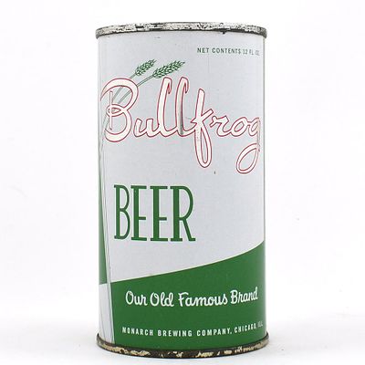 Bullfrog Beer Flat Top 46-4 OUTSTANDING. Brewer/Business Name: Monarch Brewing Co., Chicago, 