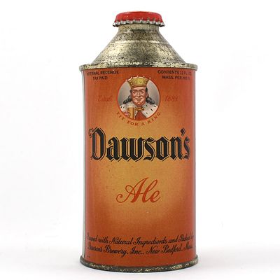 Dawsons Ale High Profile Cone Top L159-1 CCC8 DARK ORANGE EXCEPTIONAL L159-1. Brewer/Business 