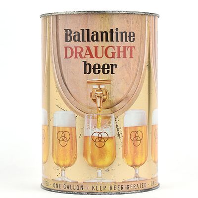 Ballantine Draught Beer Gallon GOLD BACKGROUND. Brewer/Business Name: P. Ballantine &amp; Sons 