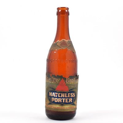 Bowler Bros Matchless Porter Pre-Prohibition Bottle RARE. Brewer/Business Name: Bowler Bros. 