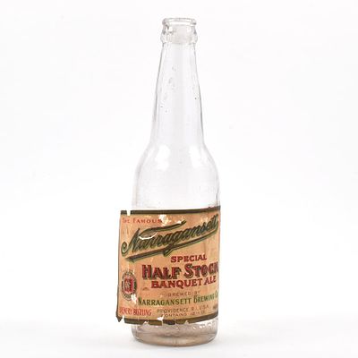 Narragansett Half Stock Banquet Ale Pre-Prohibition Bottle RARE. Brewer/Business Name: 