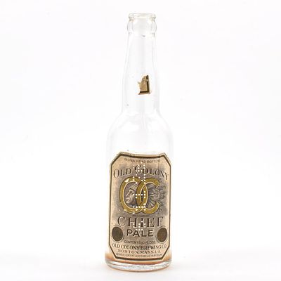Old Colony Chief Pale Prohibition Era Beverage Bottle BOSTON OUTSTANDING. Brewer/Business Name: 