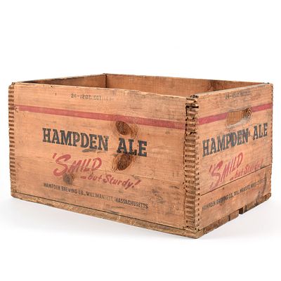 Hampden Ale 1940s Wood Bottle Crate SMILD BUT STURDY OUTSTANDING. Brewer/Business Name: Hampden 
