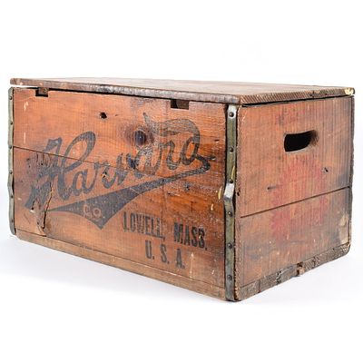 Harvard Brewing Prohibition Era Wood Bottle Crate Case. Brewer/Business Name: Harvard Company 