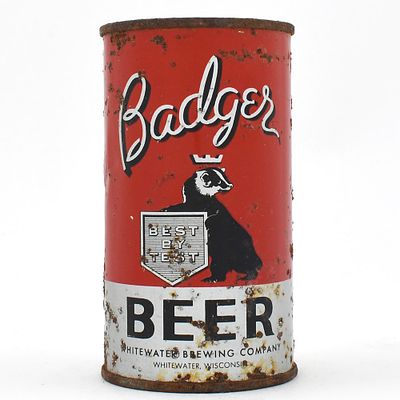 Badger Beer Instructional Flat Top WHITEWATER 32-35 OI 60. Brewer/Business Name: Whitewater 