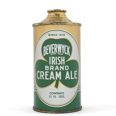 Beverwyck Irish Brand Cream Ale Cone Top 152-4 EXCELLENT. Brewer/Business Name: Beverwyck 