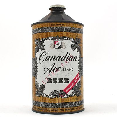 Canadian Ace Beer Quart Cone Top 205-5. Brewer/Business Name: Canadian Ace Brewing Co., Chicago, 