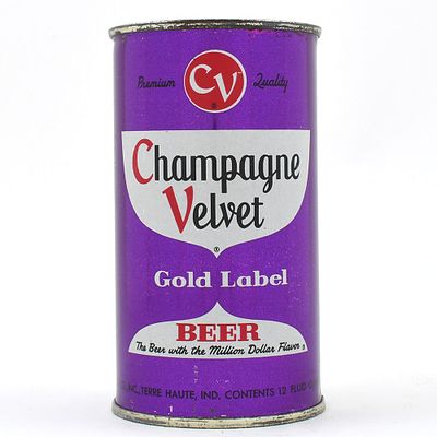 Champagne Velvet Beer Set Flat Top PURPLE MI TAX LID 49-4 EXCELLENT. Brewer/Business Name: Terre 