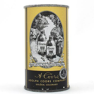Coors Golden Beer Flat Top WATERFALL VANTY LID 51-17. Brewer/Business Name: Adolph Coors Co. 