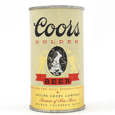Coors Golden Lager Beer Flat Top DOUBLE AGED 51-19 EXCELLENT. Brewer/Business Name: Adolph Coors 