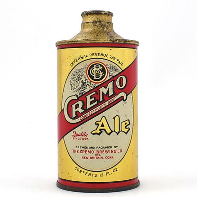 Cremo Ale Cone Top 158-17 APPETIZING REFRESHING. Brewer/Business Name: Cremo Brewing Co., New 