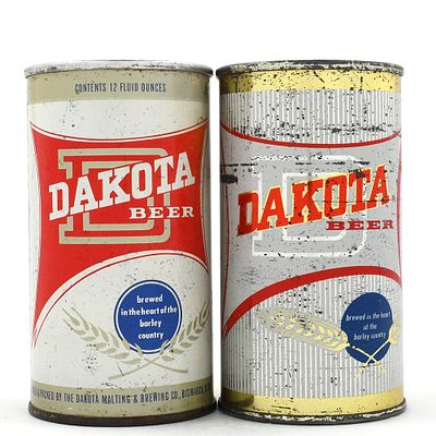Dakota Beer Flat and Zip Lot of 2. Brewer/Business Name: Dakota Malting &amp; Brewing Co. 