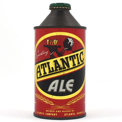Atlantic Sparkling Ale Cone Top NON-IRTP 150-24. Brewer/Business Name: Atlantic Co., Atlanta, 