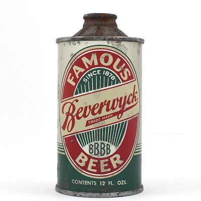 Beverwyck Famous Beer Flat Bottom Cone Top 151-29. Brewer/Business Name: Beverwyck Breweries 