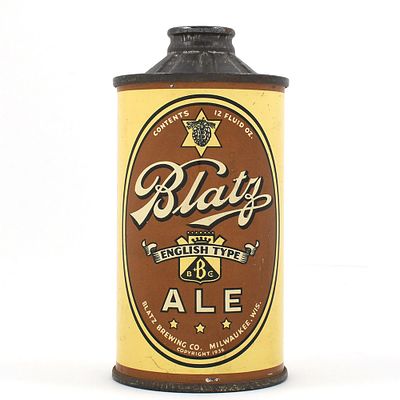 Blatz English Type Ale FBIR Cone Top 153-2 RARE. Brewer/Business Name: Blatz Brewing Co. 
