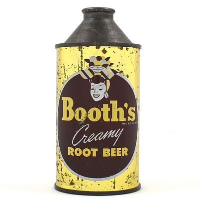 Booths Creamy Root Beer Cone Top SCARCE. Brewer/Business Name: Booth Bottling Co., Philadelphia, 